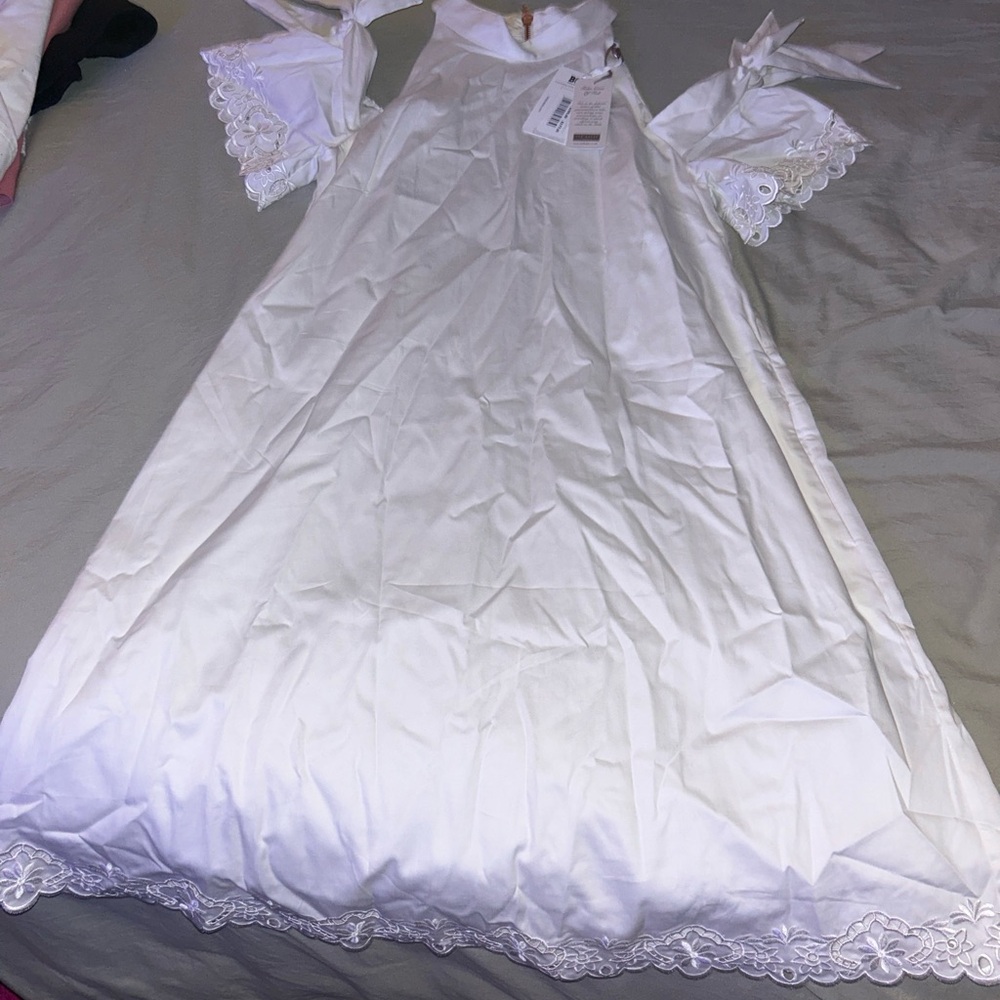 Ted Baker Ivory Satin Dress